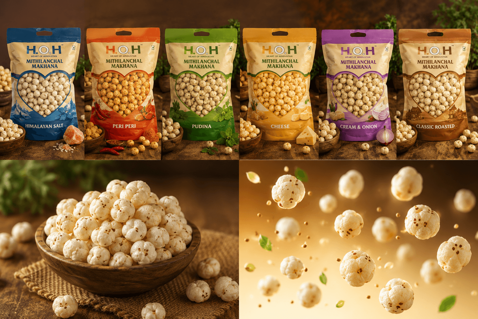 Complete HOH makhana flavour lineup